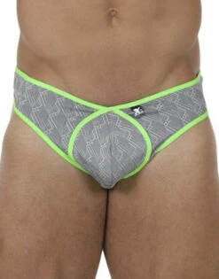 Xtremen Microfiber Jacquard Thong 91077 -Underline Fashion Store Xtremen 91077 Gray B 1