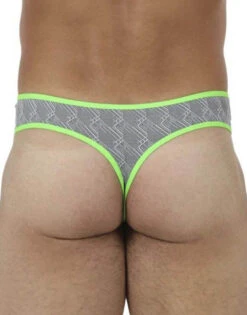 Xtremen Microfiber Jacquard Thong 91077 -Underline Fashion Store Xtremen 91077 Gray B 2