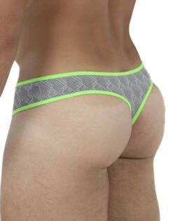 Xtremen Microfiber Jacquard Thong 91077 -Underline Fashion Store Xtremen 91077 Gray B 3