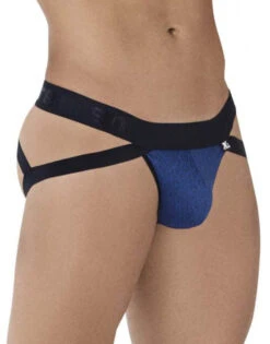 Xtremen Microfiber Jacquard Jockstrap 91085 -Underline Fashion Store Xtremen 91085 Royal 3