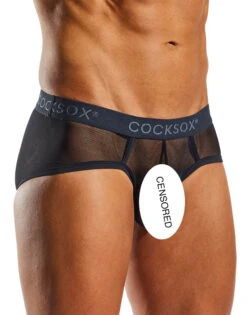 Cocksox Mesh Sports Brief CX76ME 14 Cocksox Mesh Sports Brief CX76ME -Underline Fashion Store cx76me black 3